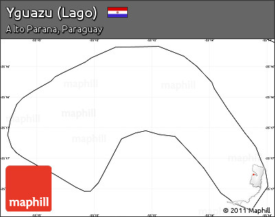 Blank Simple Map of Yguazu (Lago)