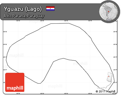 Blank Simple Map of Yguazu (Lago)