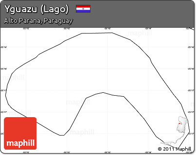 Blank Simple Map of Yguazu (Lago)