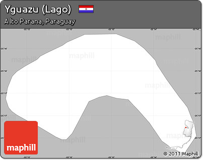 Gray Simple Map of Yguazu (Lago)
