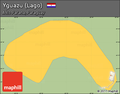 Savanna Style Simple Map of Yguazu (Lago)