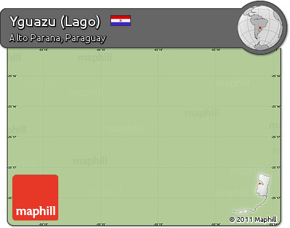 Savanna Style Simple Map of Yguazu (Lago), single color outside