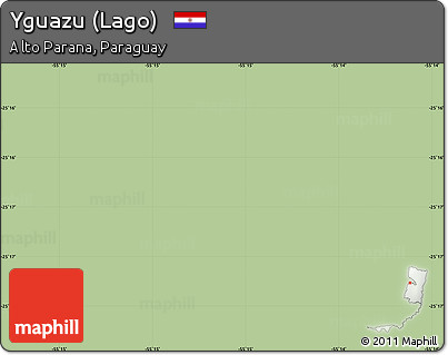 Savanna Style Simple Map of Yguazu (Lago), single color outside