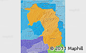 Political Shades 3D Map of Amambay