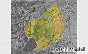 Satellite 3D Map of Capitan Bado, desaturated