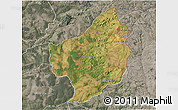 Satellite 3D Map of Capitan Bado, semi-desaturated