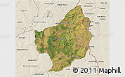 Satellite 3D Map of Capitan Bado, shaded relief outside