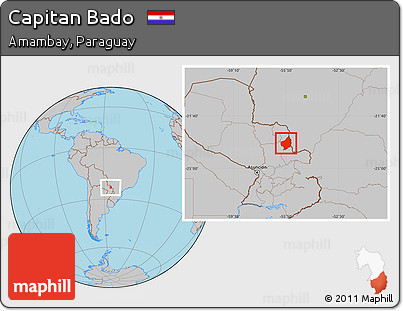 Gray Location Map of Capitan Bado
