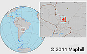 Gray Location Map of Capitan Bado