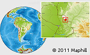 Physical Location Map of Capitan Bado, highlighted parent region