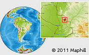 Physical Location Map of Capitan Bado