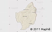 Shaded Relief Map of Capitan Bado, cropped outside