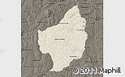 Shaded Relief Map of Capitan Bado, darken