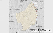 Shaded Relief Map of Capitan Bado, desaturated