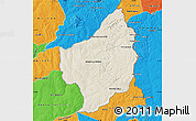 Shaded Relief Map of Capitan Bado, political outside