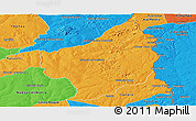 Political Panoramic Map of Capitan Bado