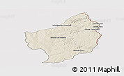 Shaded Relief Panoramic Map of Capitan Bado, cropped outside