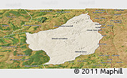Shaded Relief Panoramic Map of Capitan Bado, satellite outside