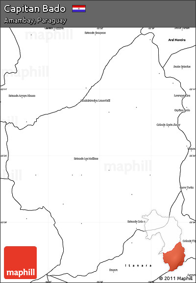 Blank Simple Map of Capitan Bado