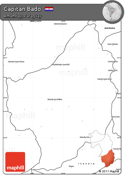 Blank Simple Map of Capitan Bado