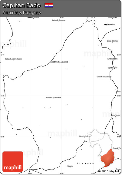 Blank Simple Map of Capitan Bado
