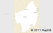 Classic Style Simple Map of Capitan Bado, single color outside