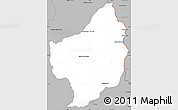 Gray Simple Map of Capitan Bado