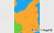 Political Simple Map of Capitan Bado
