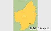 Savanna Style Simple Map of Capitan Bado, cropped outside