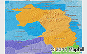 Political Shades Panoramic Map of Amambay