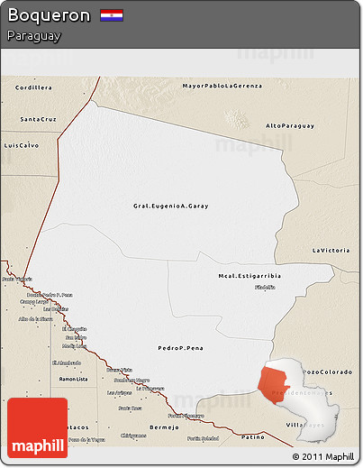Classic Style 3D Map of Boqueron