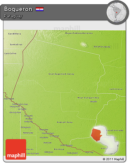 Physical 3D Map of Boqueron