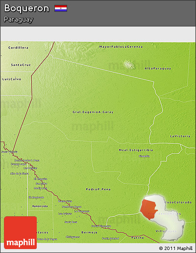 Physical 3D Map of Boqueron