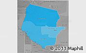 Political Shades 3D Map of Boqueron, desaturated
