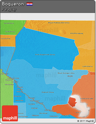 Political Shades 3D Map of Boqueron