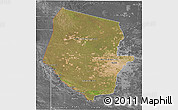 Satellite 3D Map of Boqueron, desaturated