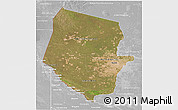 Satellite 3D Map of Boqueron, lighten, desaturated