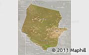 Satellite 3D Map of Boqueron, lighten, semi-desaturated