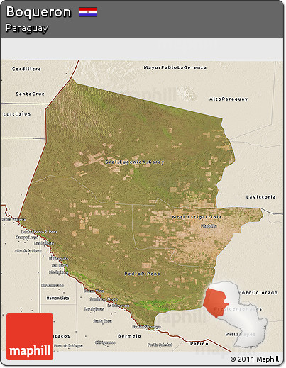 Satellite 3D Map of Boqueron, shaded relief outside