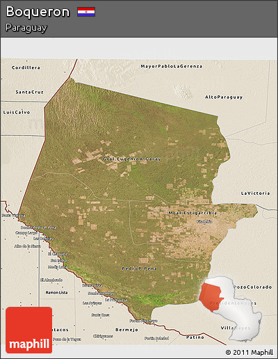 Satellite 3D Map of Boqueron, shaded relief outside