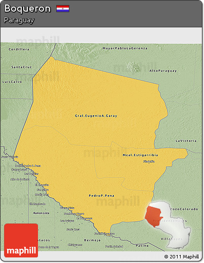 Savanna Style 3D Map of Boqueron