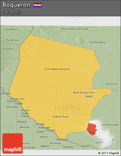 Savanna Style 3D Map of Boqueron