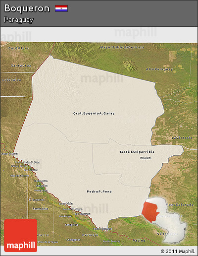Shaded Relief 3D Map of Boqueron, satellite outside