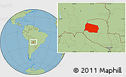 Savanna Style Location Map of Gral. Eugenio A. Garay