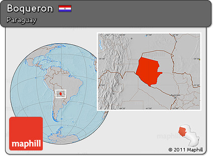 Gray Location Map of Boqueron, hill shading