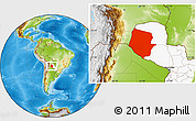 Physical Location Map of Boqueron, highlighted country