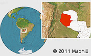 Satellite Location Map of Boqueron, highlighted country