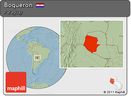 Savanna Style Location Map of Boqueron, hill shading