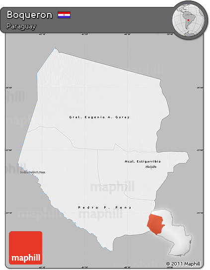 Gray Map of Boqueron, single color outside