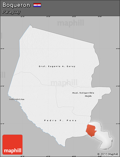 Gray Map of Boqueron, single color outside